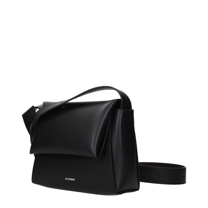 Jil Sander Black Leather Crossbody Bag