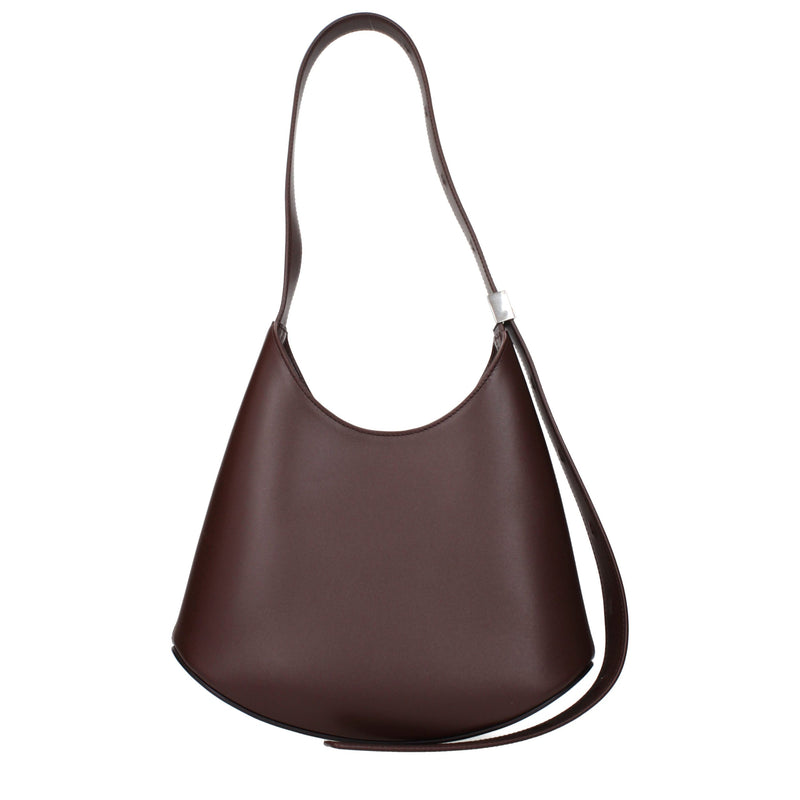 Sac porté épaule Jil Sander en cuir rouge