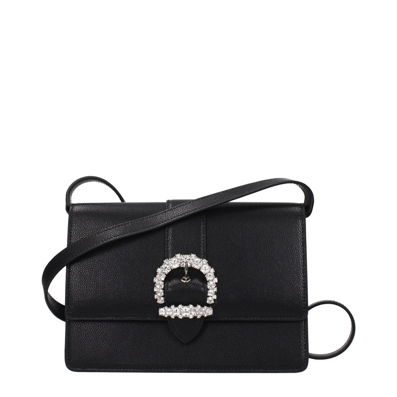 Sac bandoulière Jimmy Choo en cuir noir