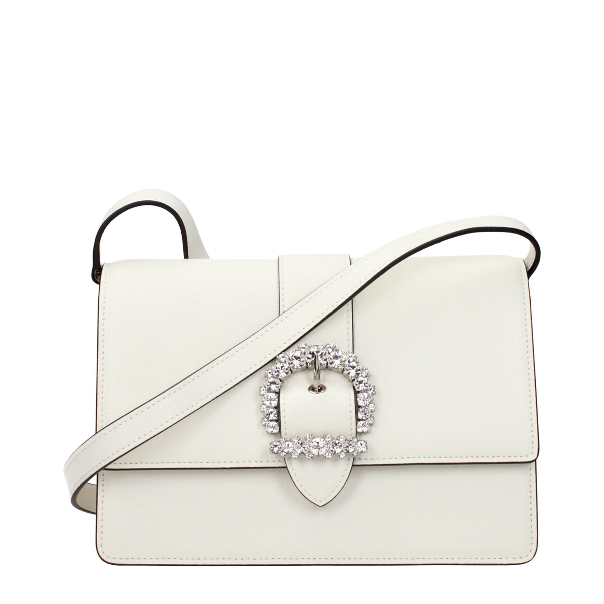 Sac bandoulière Jimmy Choo en cuir blanc