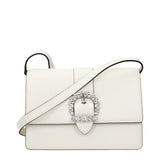 Sac bandoulière Jimmy Choo en cuir blanc