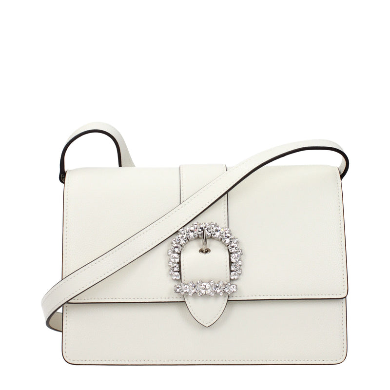 Sac bandoulière Jimmy Choo en cuir blanc