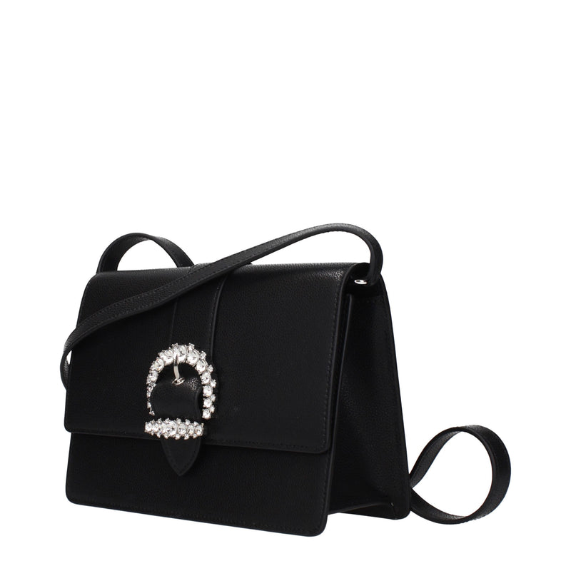 Sac bandoulière Jimmy Choo en cuir noir