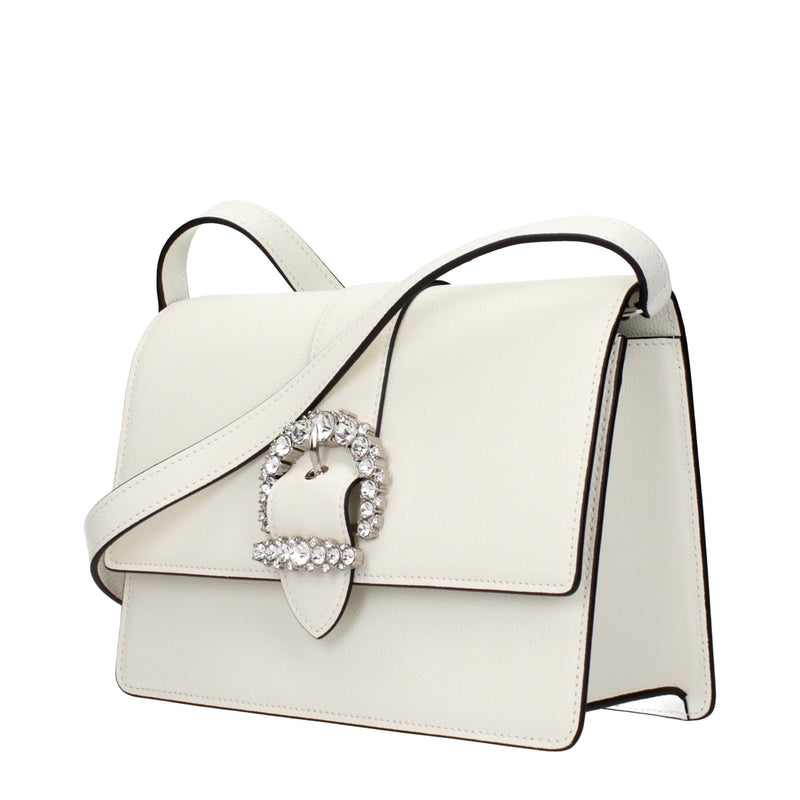 Sac bandoulière Jimmy Choo en cuir blanc