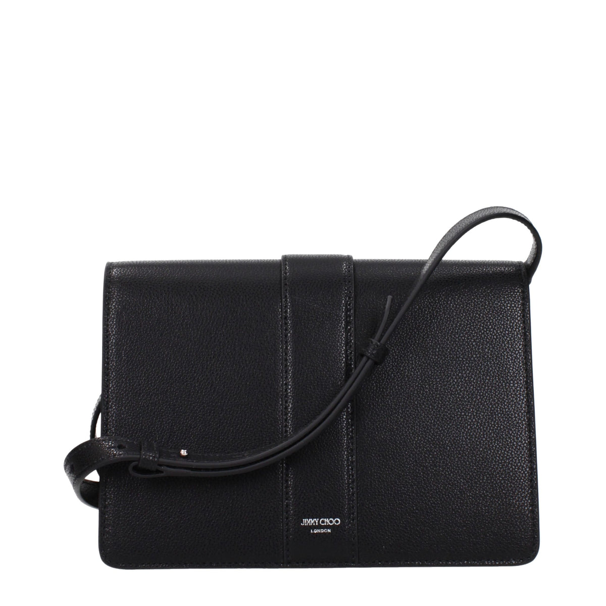 Sac bandoulière Jimmy Choo en cuir noir