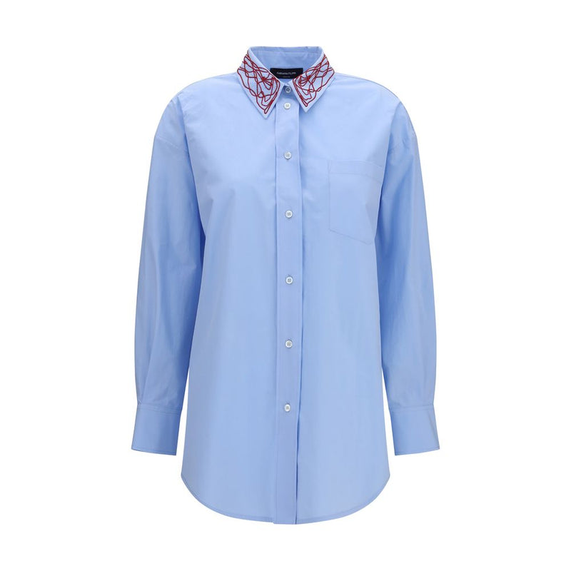 Chemise habillée Fabiana Filippi en coton bleu