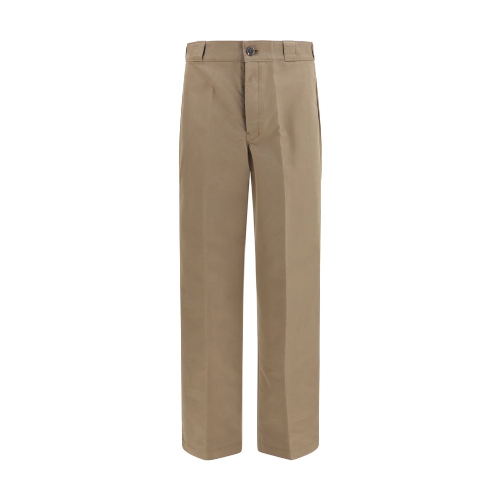 Pantalon décontracté Prada en coton marron