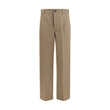 Pantalon décontracté Prada en coton marron