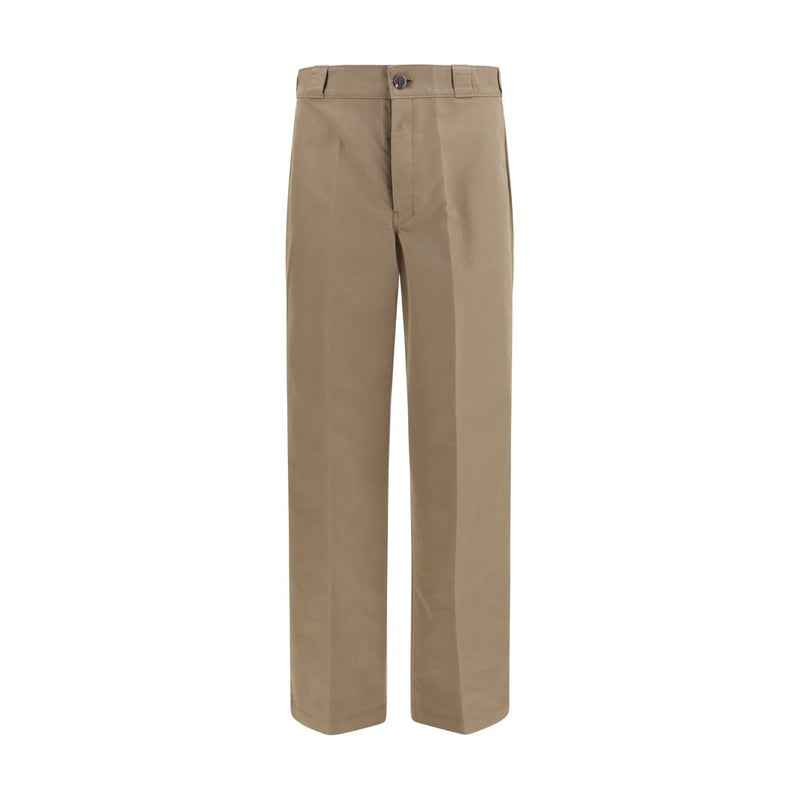 Pantalon décontracté Prada en coton marron