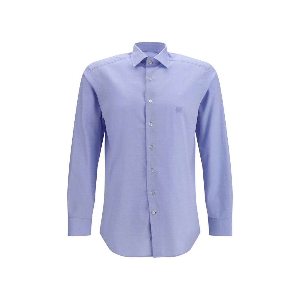 Chemise habillée en coton bleu Etro