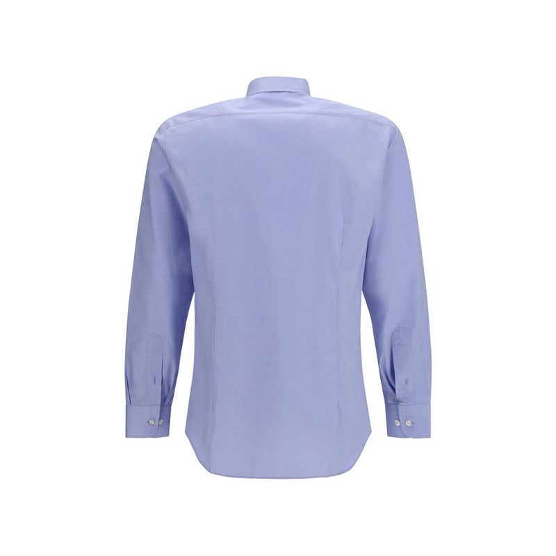 Chemise habillée en coton bleu Etro