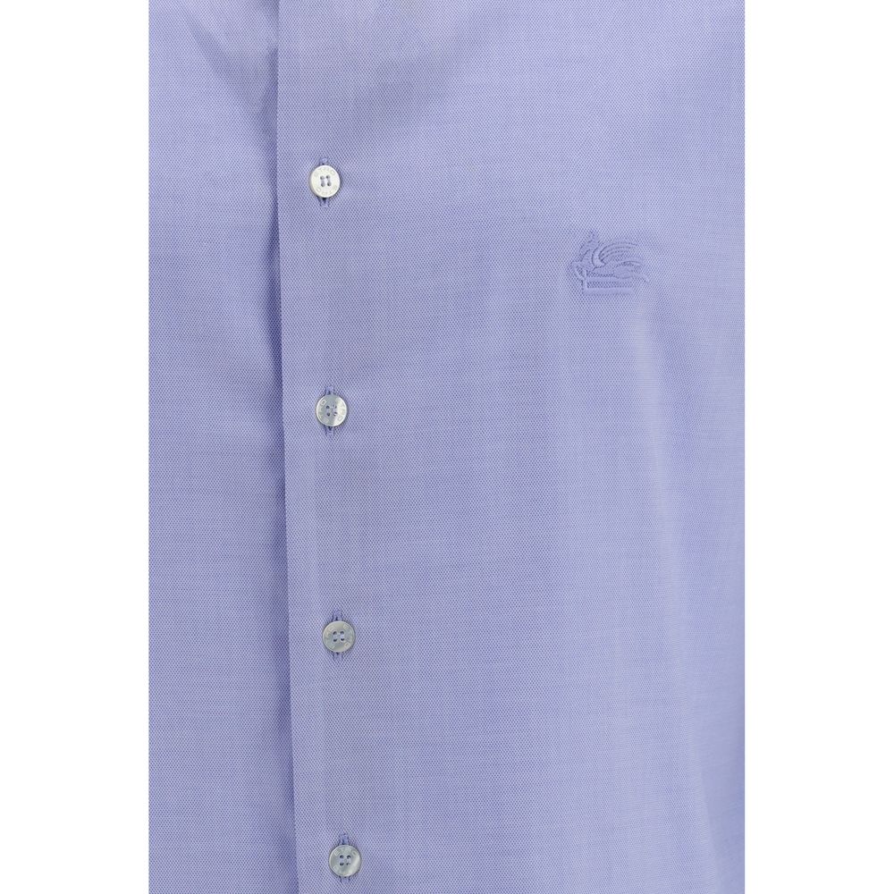 Chemise habillée en coton bleu Etro