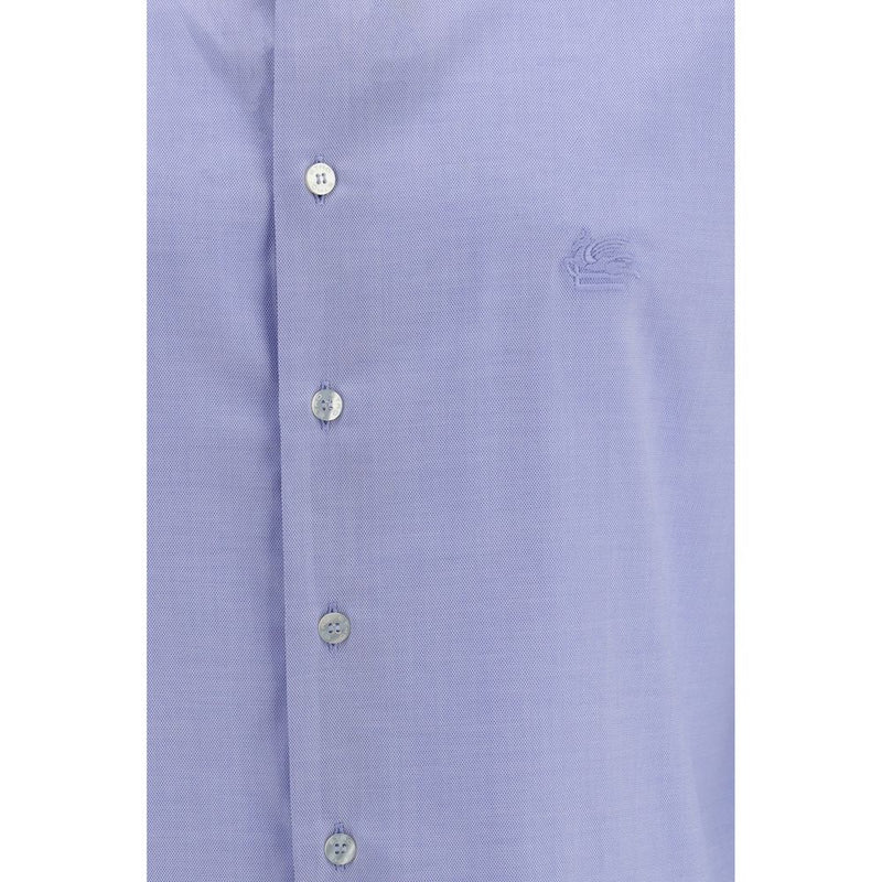 Chemise habillée en coton bleu Etro