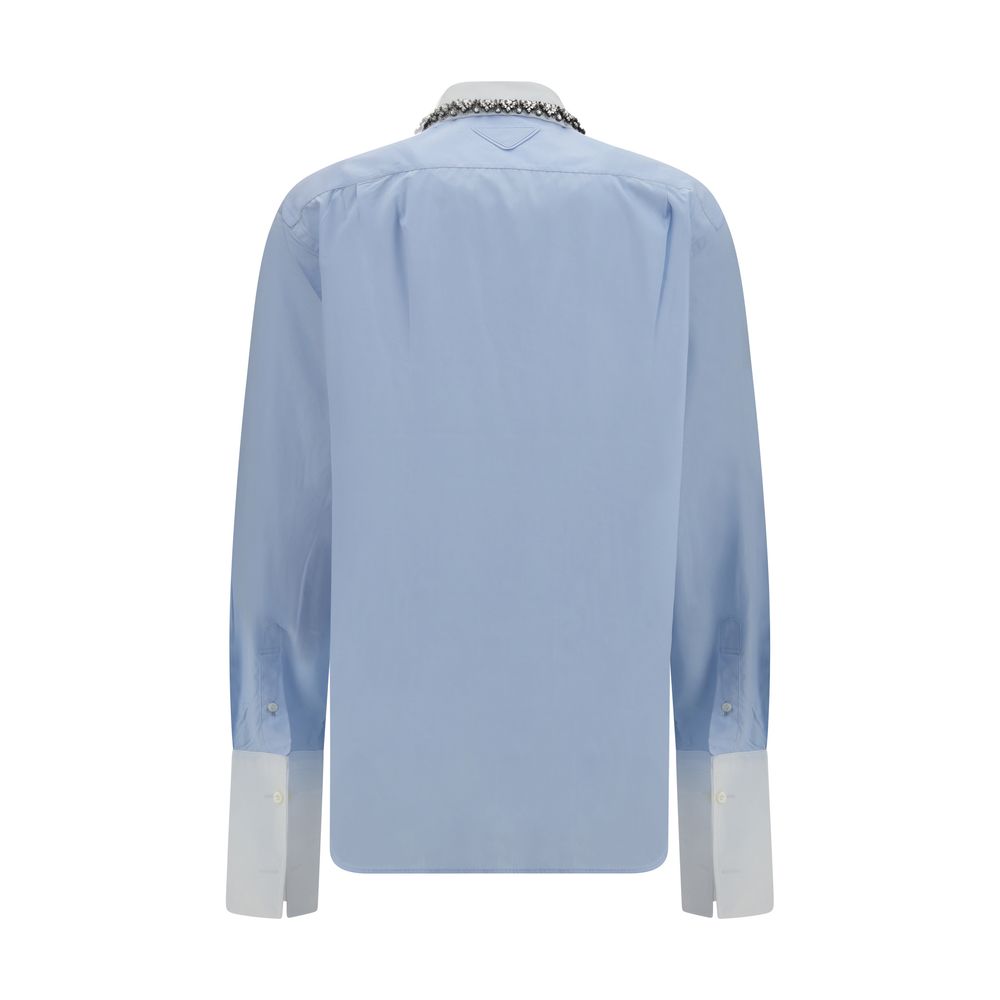 Chemise habillée Prada en coton bleu