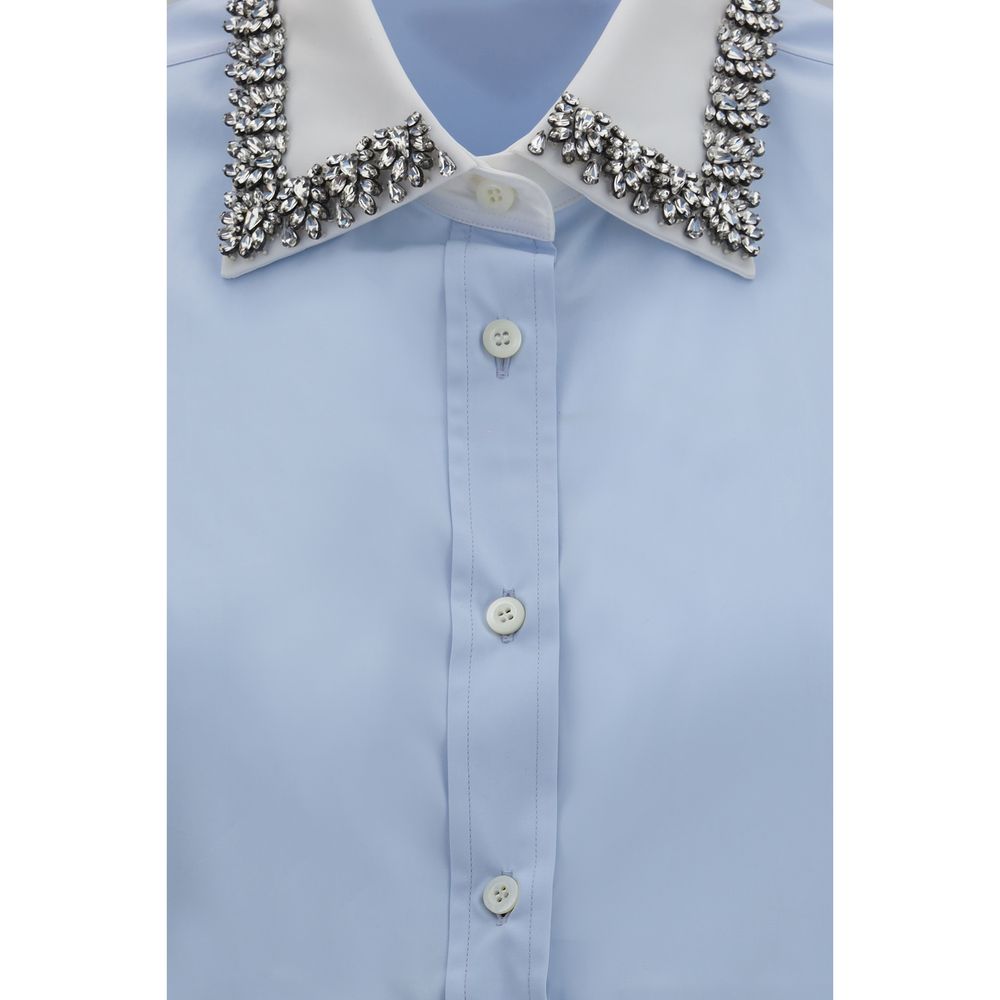 Chemise habillée Prada en coton bleu