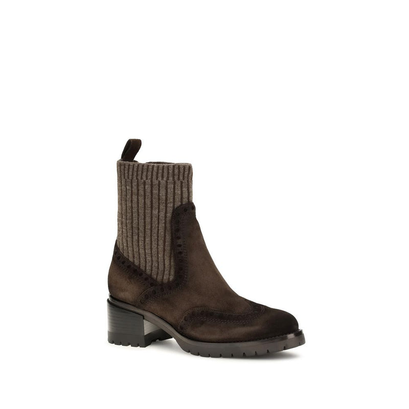 Bottines Santoni en cuir de veau marron Bos Taurus