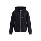 Sweat-shirt en coton noir Ami Paris