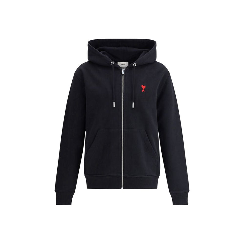 Sweat-shirt en coton noir Ami Paris