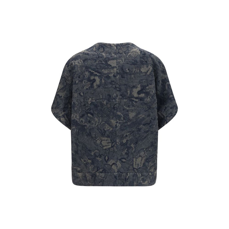 Veste en jean en coton bleu Giorgio Armani