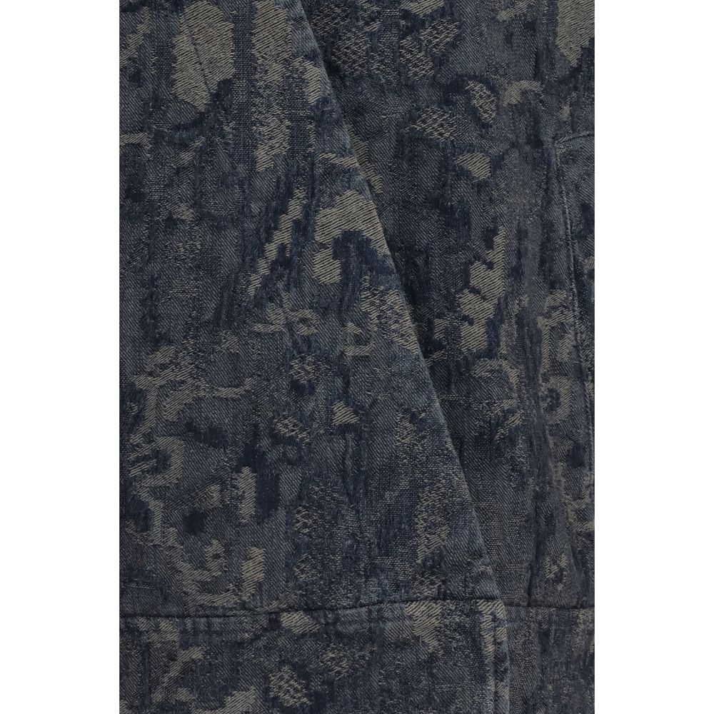 Veste en jean en coton bleu Giorgio Armani