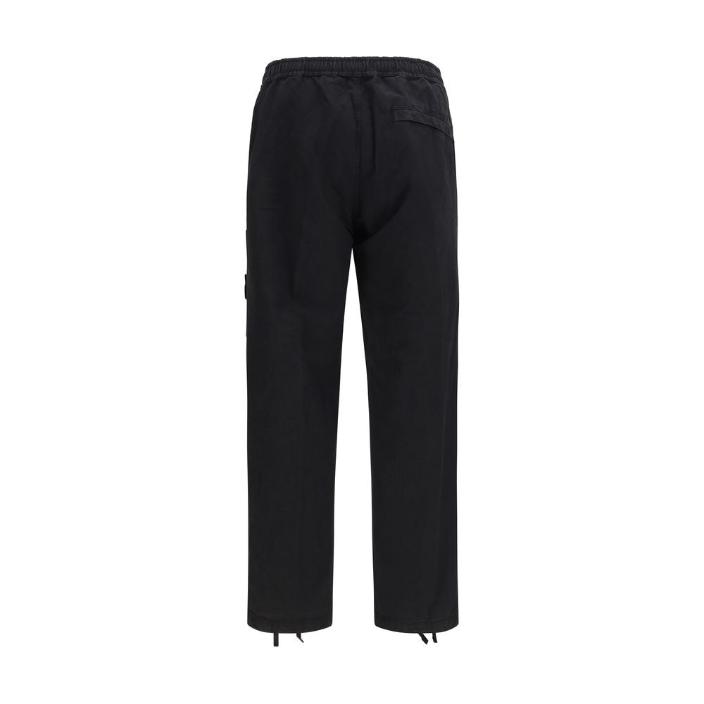 Pantalon cargo Stone Island en coton noir