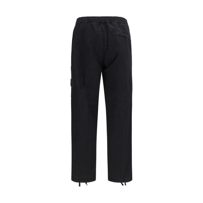 Pantalon cargo Stone Island en coton noir