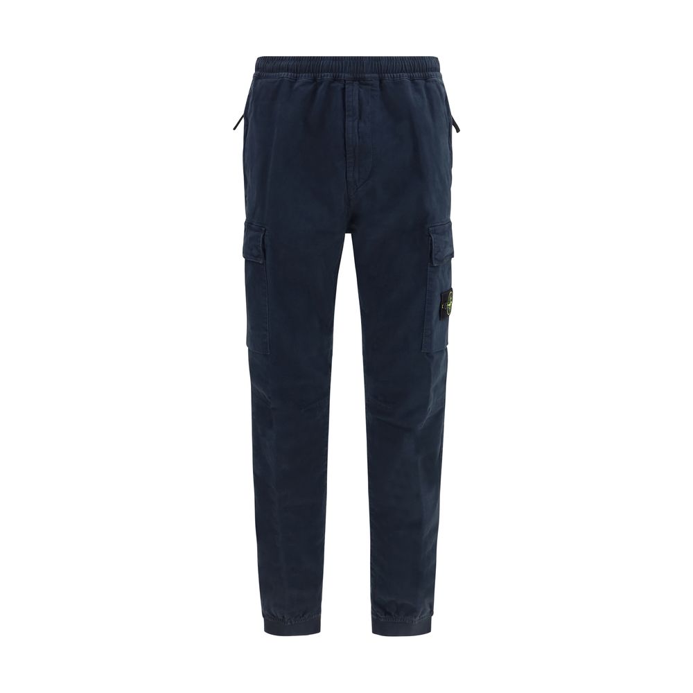 Pantalon cargo Stone Island bleu en coton