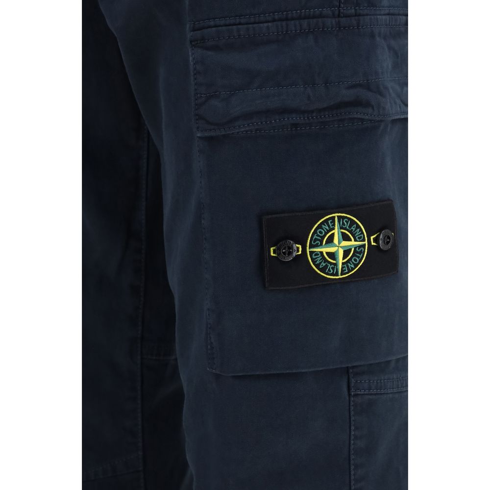 Pantalon cargo Stone Island bleu en coton