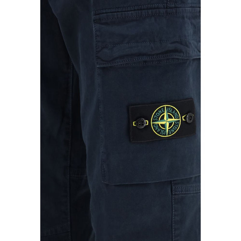 Pantalon cargo Stone Island bleu en coton