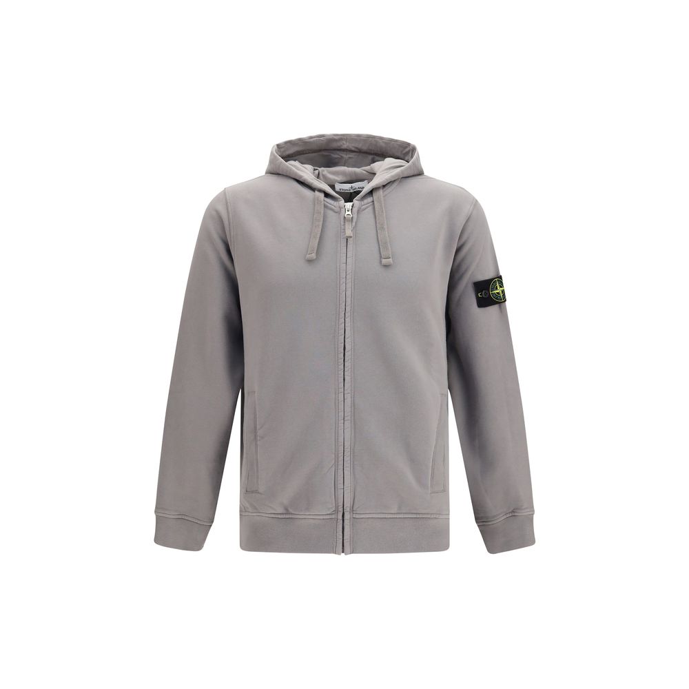 Sweat-shirt en coton gris Stone Island