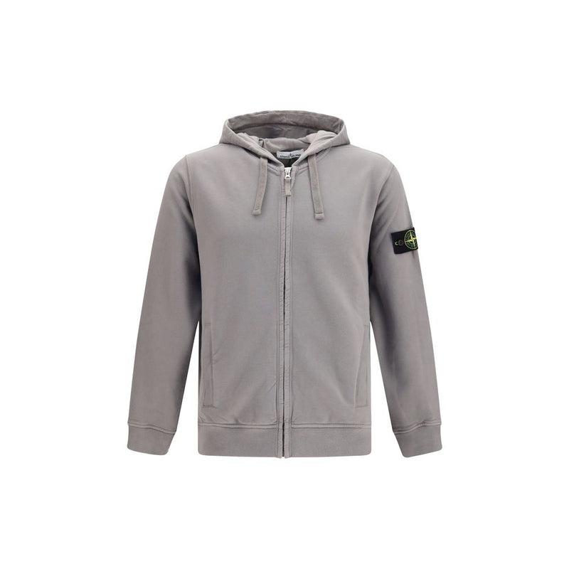 Sweat-shirt en coton gris Stone Island