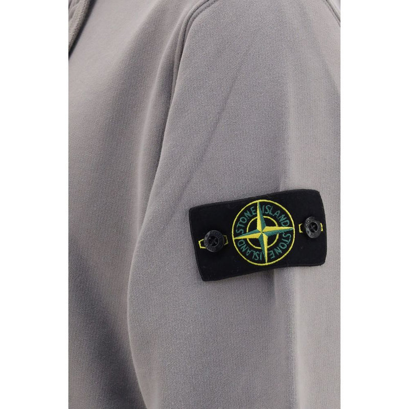 Sweat-shirt en coton gris Stone Island
