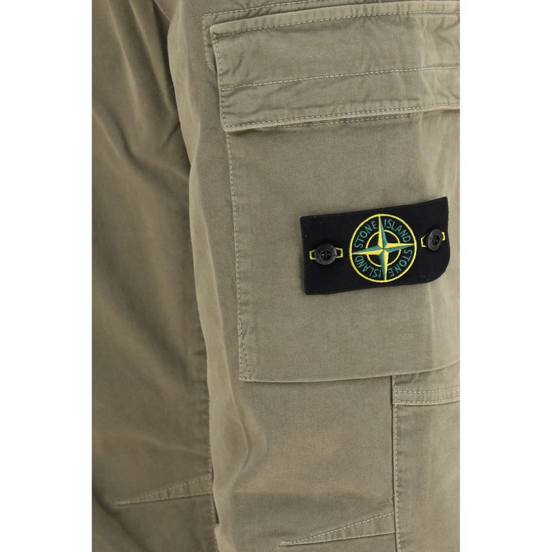Pantalon cargo Stone Island en coton bicolore