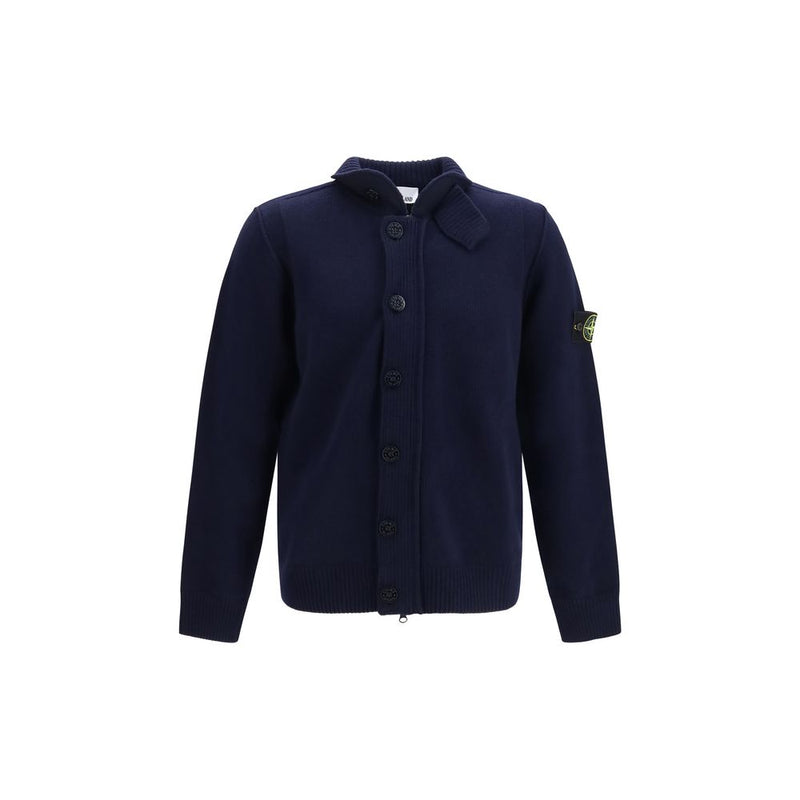 Cardigan Stone Island en coton bleu