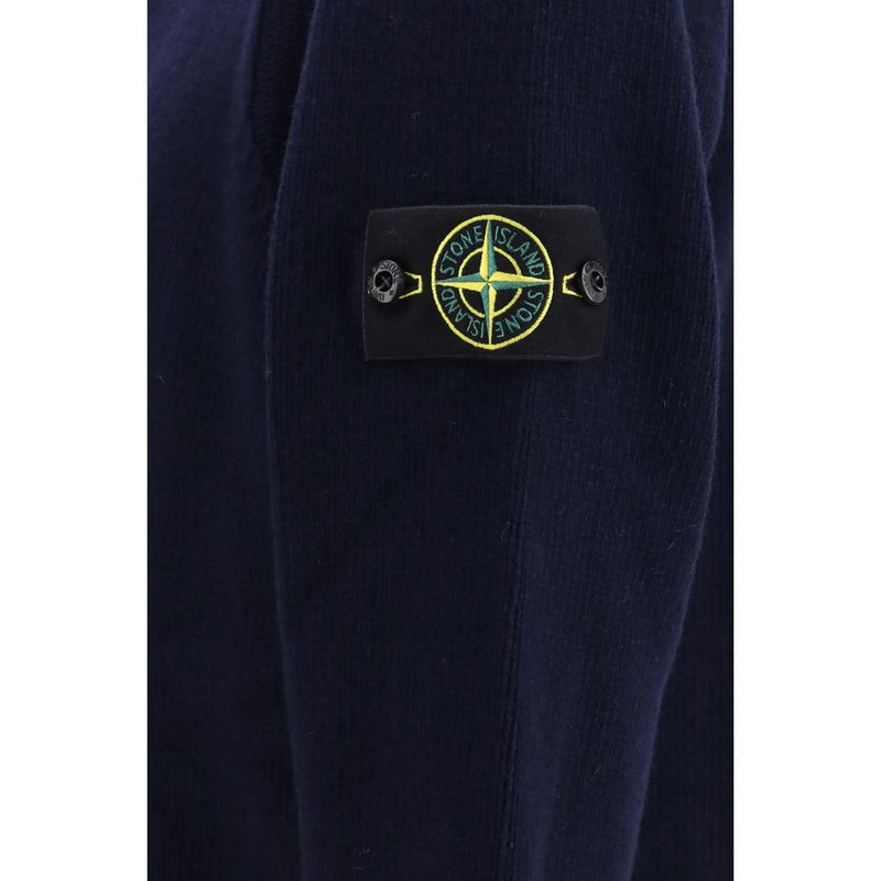 Cardigan Stone Island en coton bleu