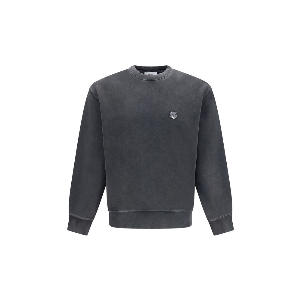 Sweat-shirt gris en coton Maison Kitsuné
