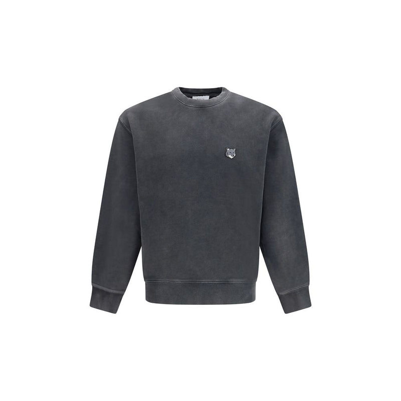 Sweat-shirt gris en coton Maison Kitsuné
