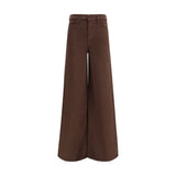 Jean en denim de coton marron Mother Denim
