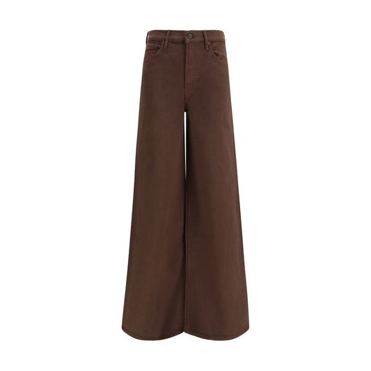 Jean en denim de coton marron Mother Denim