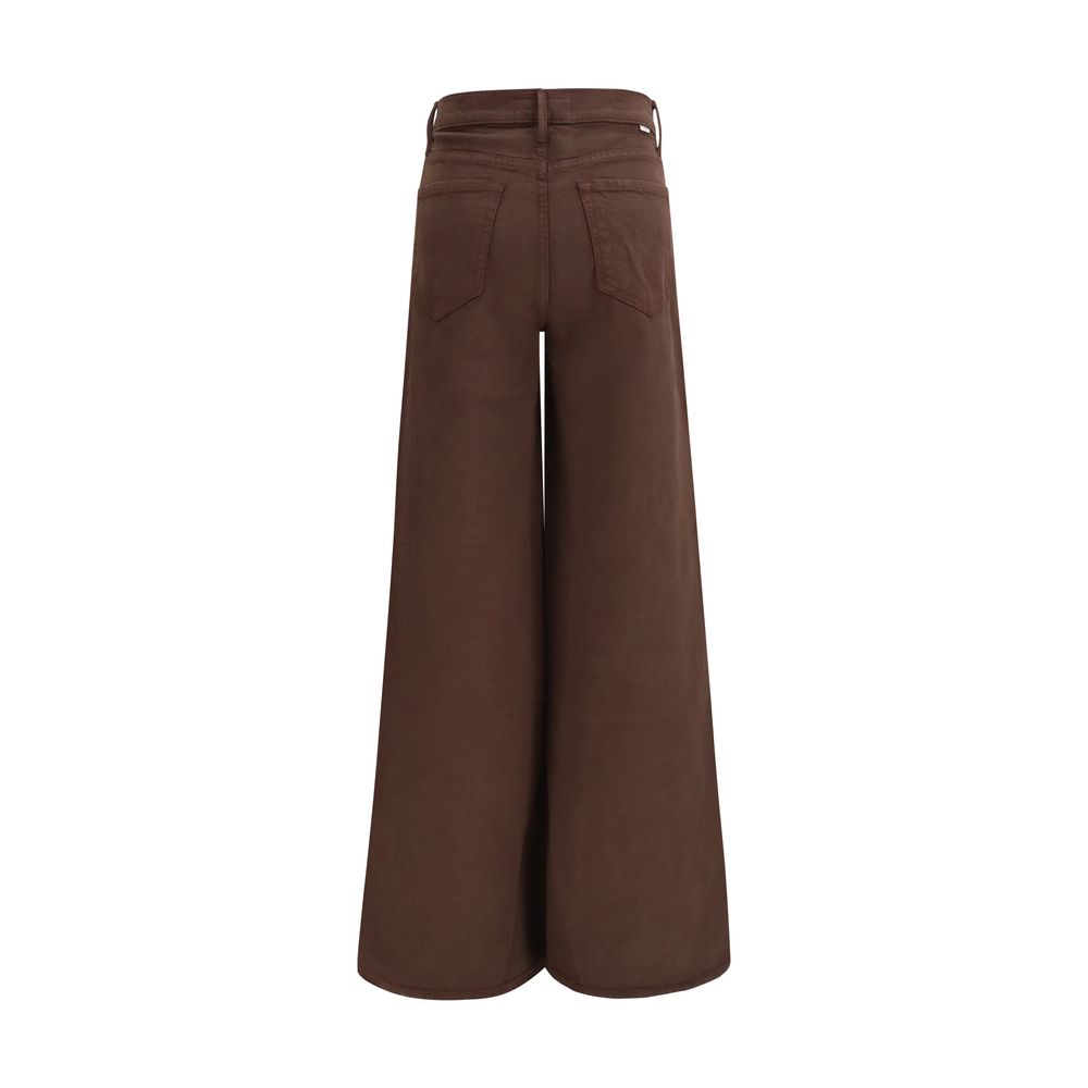 Jean en denim de coton marron Mother Denim