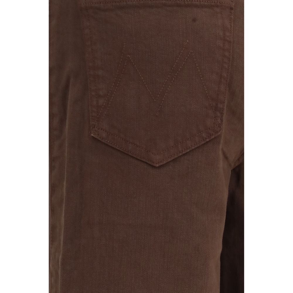 Jean en denim de coton marron Mother Denim
