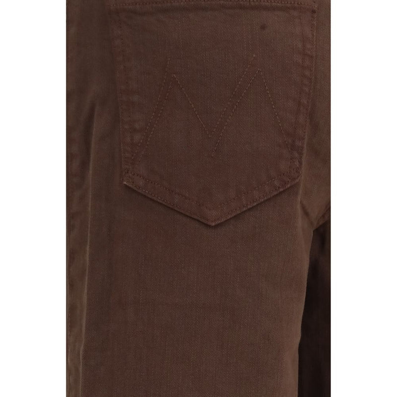 Jean en denim de coton marron Mother Denim