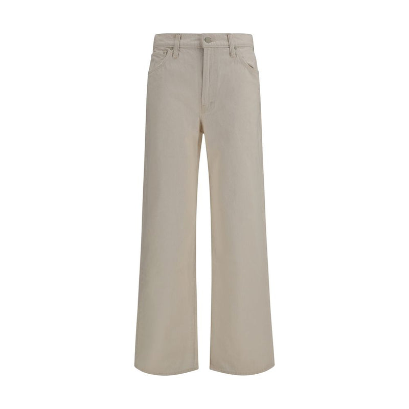 Jeans Mother Denim en coton blanc coupe décontractée
