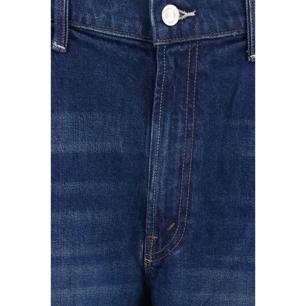Jean en denim de coton bleu Mother Denim