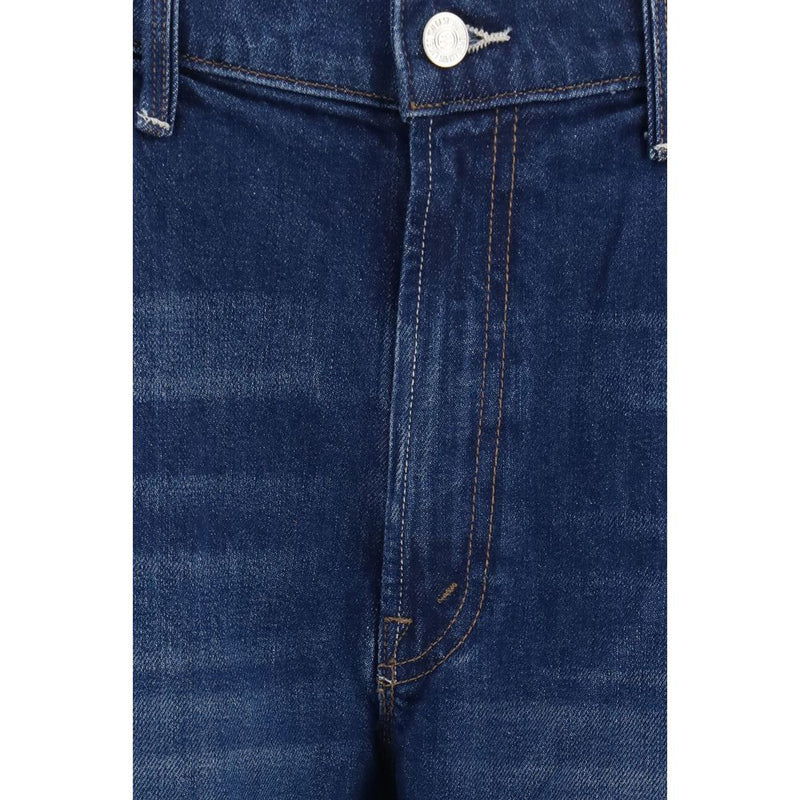 Jean en denim de coton bleu Mother Denim