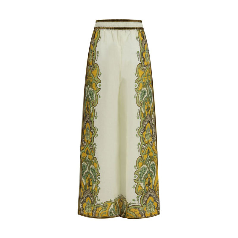 Pantalon décontracté en lin beige Alemais