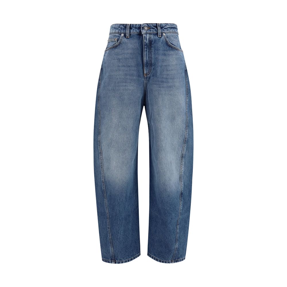 Jean Givenchy en coton bleu à coupe décontractée