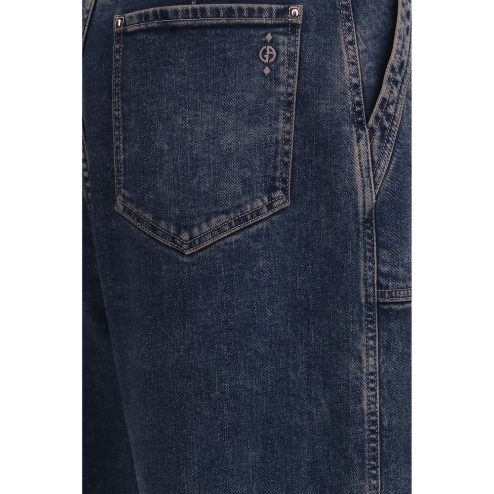 Giorgio Armani Jean en denim de coton bleu