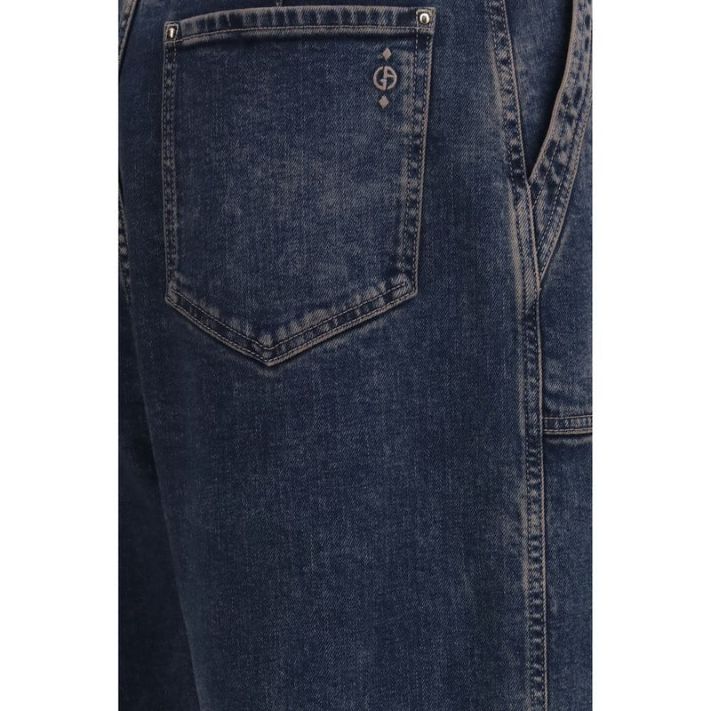 Giorgio Armani Jean en denim de coton bleu