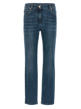 Jean droit en coton bleu Brunello Cucinelli